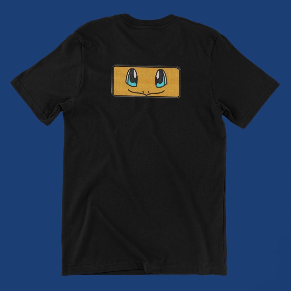 New- White&black Embroidered anime box T-shirt